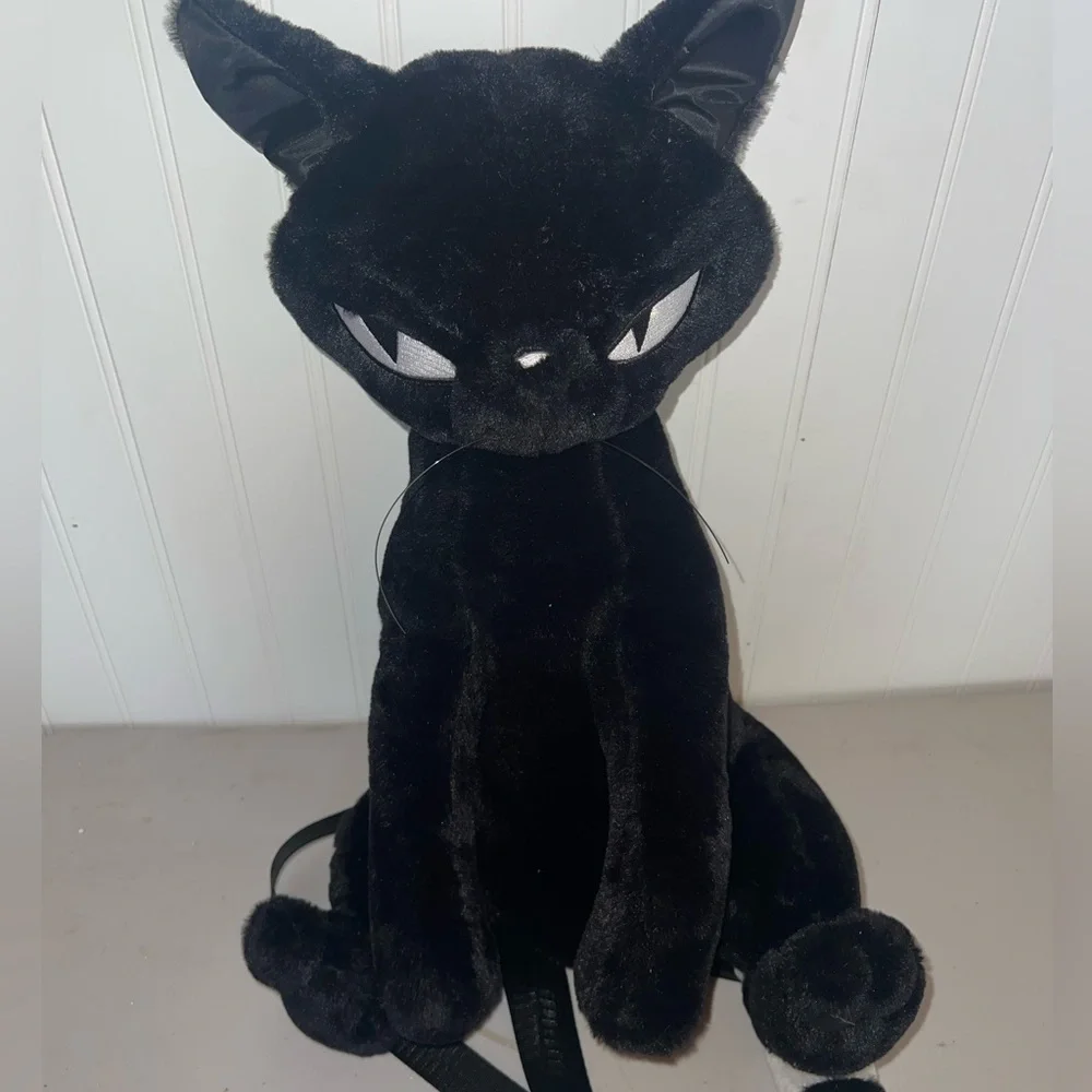 Emily the Strange Black Cat Plush Backpack